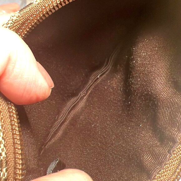 Coach Signature C Khaki Wristlet with White Leather Trim - GUC - Picture 5 of 5